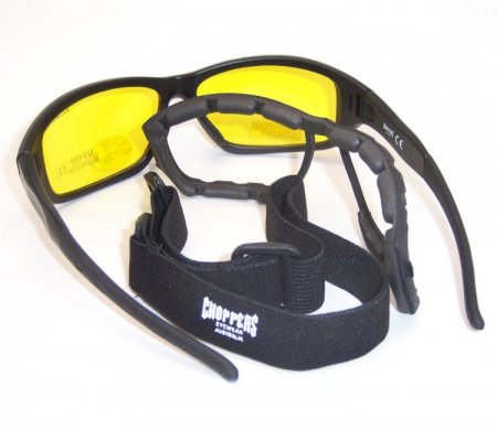 Choppers Convertible Night Drive Yellow Lens Goggles Glasses (Anti-Fog Coated) 8968-YL