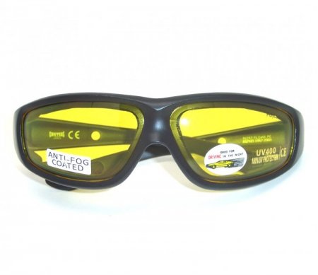 Choppers Night Drive Yellow Lens Goggle Glasses (Anti-Fog Coated) 91747-YL