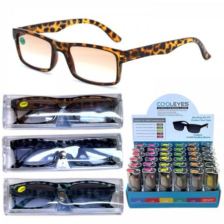 UV400 Protaction Reading Glasses with Case in Display Box Package 36