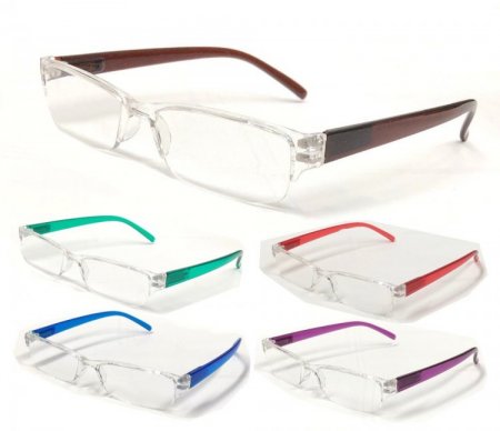 Fashion Plastic Half Rimless Reading Glasses 4 Style R9168/69/70/71