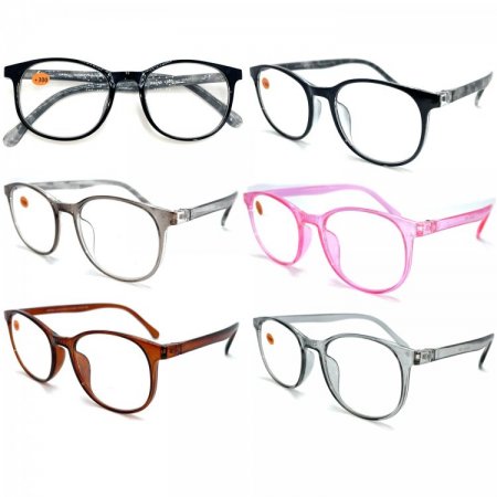 Fashion Unisex Plastic Reading Glasses 4 Style Asstd R9250-53