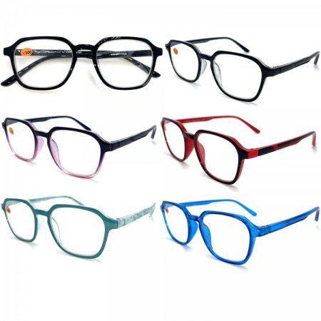Fashion Unisex Plastic Reading Glasses 4 Style Asstd R9250-53
