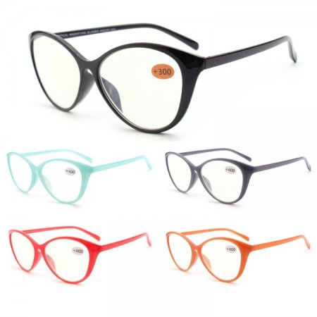 Fashion Plastic Reading Glasses 4 Style Asstd R9300-03